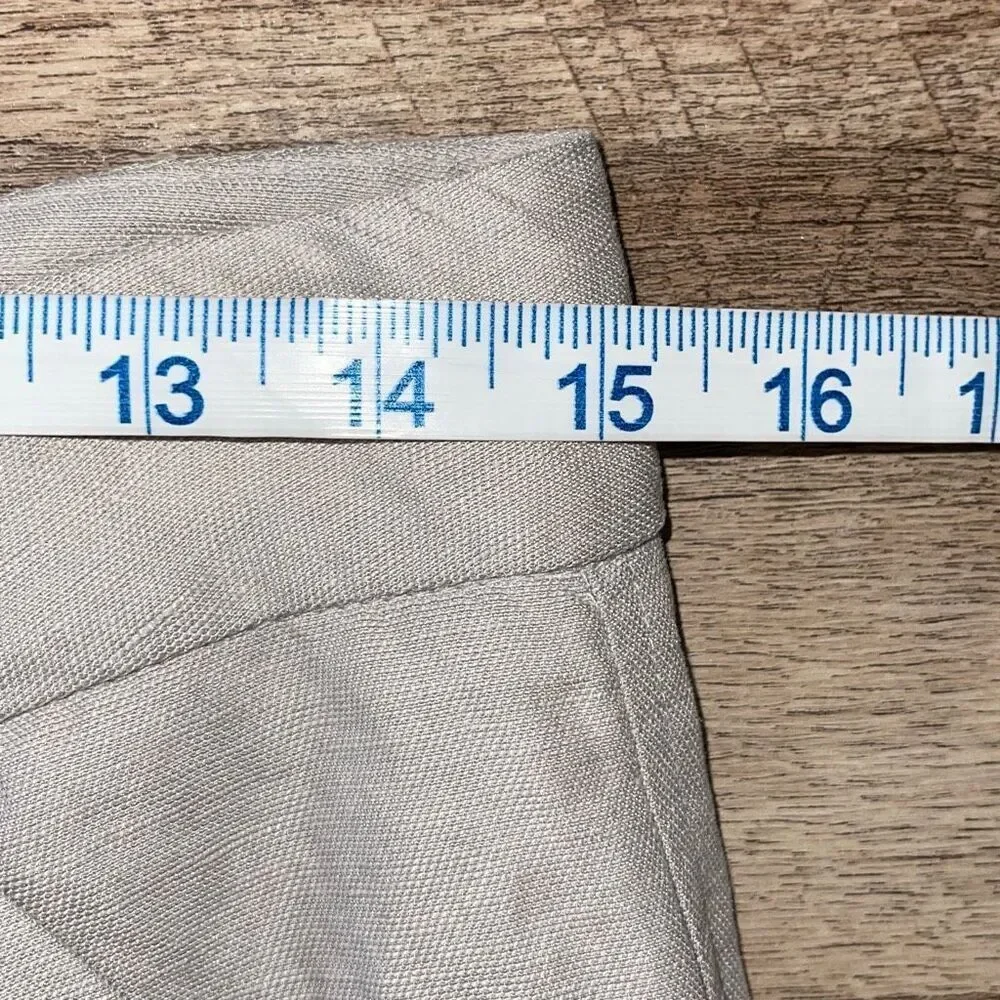 Wilfred Womens Allant Linen Blend‎ Tie Waist Crop Pants Light Gray Size 2